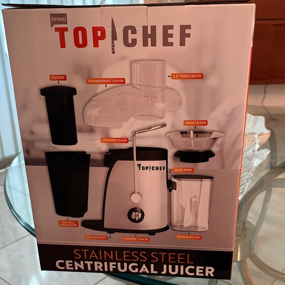 Top Chef Stainless Steel Juicer - Black and Silver